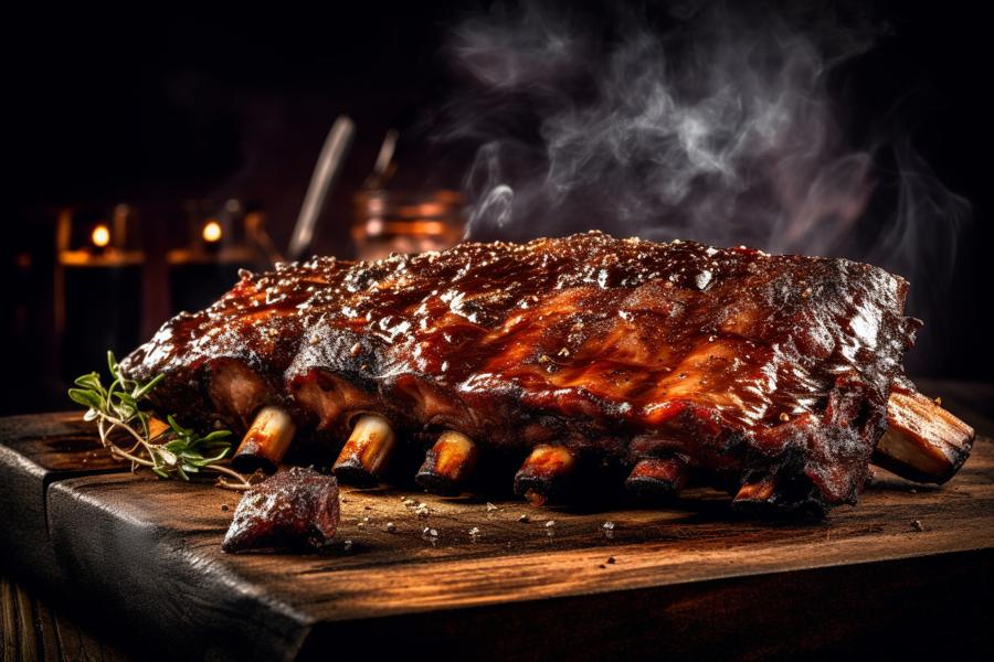 AI Generated Image for: Gravity-Defying Ribs: Unconventional Cooking Methods for Smoky Perfection