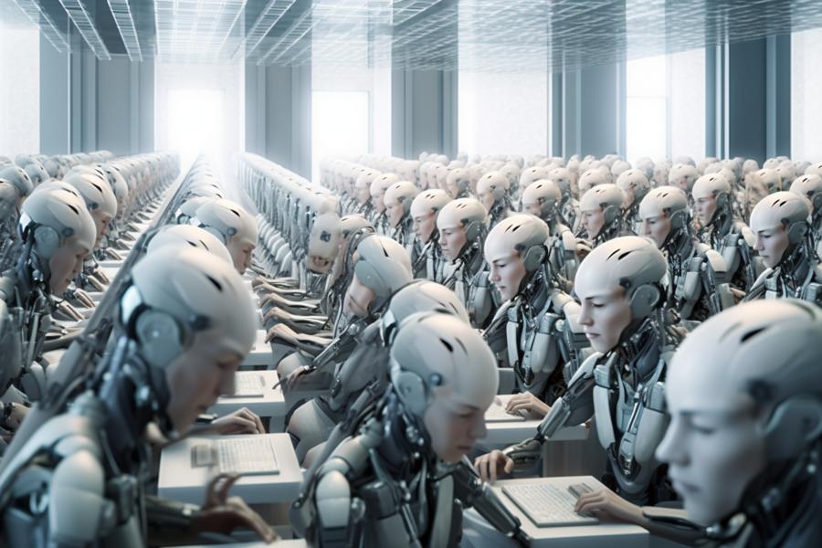 AI Generated Image for: Humans Becoming Obsolete: The Rise of AI in the Job Market