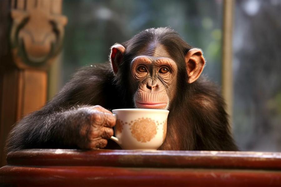 AI Generated Image for: The Great Chimp Coffee Debate: Is It Harmful or Helpful?