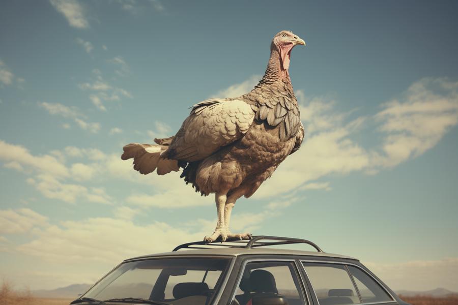 AI Generated Image for: Wild Turkeys Aren't Afraid of a Little Height