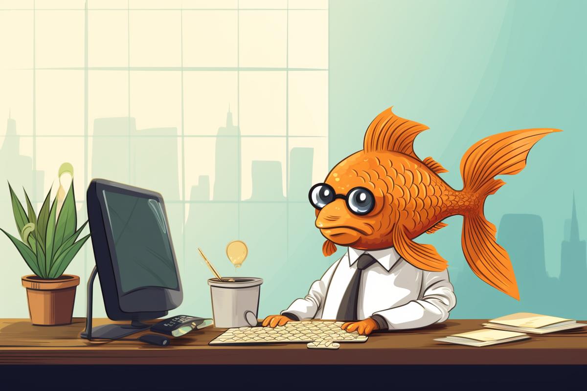 AI Generated Image for: Local Man's Wild Tale: A Goldfish Trained to Do Taxes