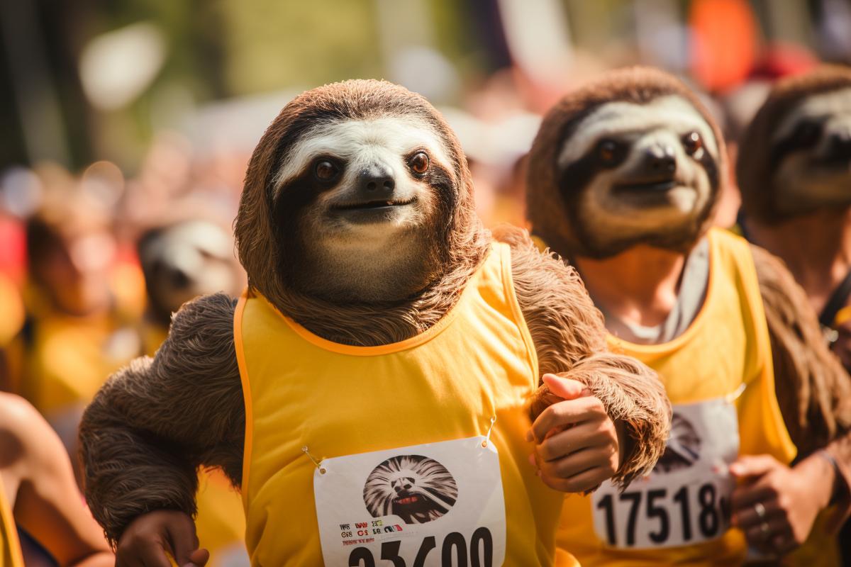 AI Generated Image for: Sloths Break the Marathon Record, but at What Cost?