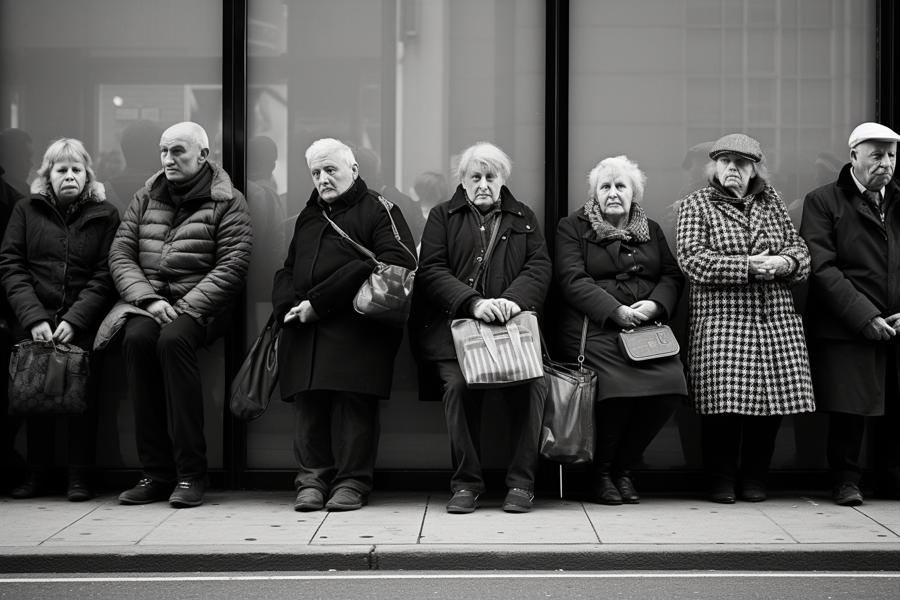 AI Generated Image for: Tackling the Elderly Bank Line Problem: Get Old People to Use the ATM