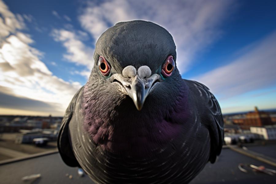 AI Generated Image for: The Perils of Pompous Pigeons: A Tale of Avian Aristocracy