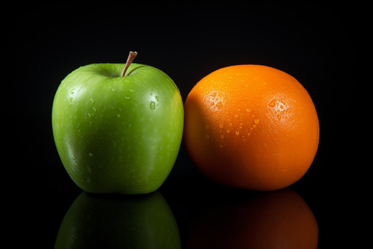 AI Generated Image for: Snackonomics: Decoding the Absurdity of Apples vs. Oranges