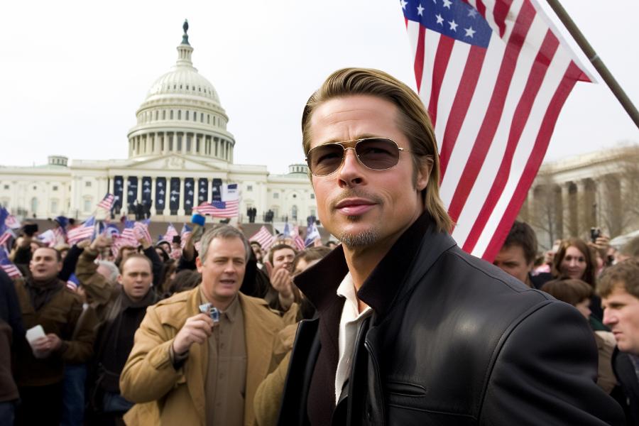 AI Generated Image for: Brad Pitt for President: Because Why Not?