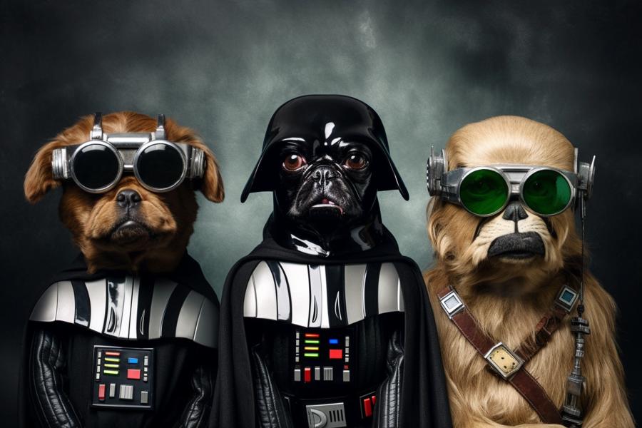 AI Generated Image for: May the Bark Be With You: A Dog Wars Story
