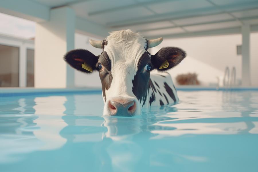 AI Generated Image for: Why You Should Never Put a Cow in Your Swimming Pool