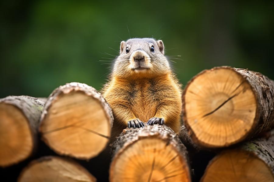 AI Generated Image for: How Much Wood Would a Woodchuck Chuck — A Satirical Look