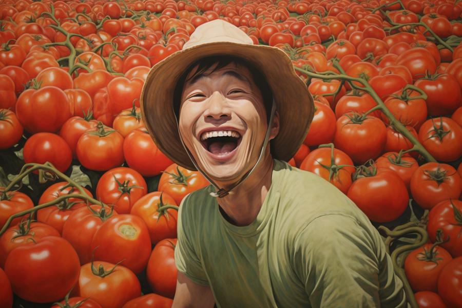 AI Generated Image for: Benefits of Pyongyang's Nuclear Ambitions: Whiter Teeth and Gigantic Tomatoes!