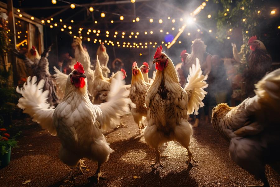 AI Generated Image for: Cock Dancing: Mexico's Hilarious Spectacle Revolutionizing Avian Entertainment