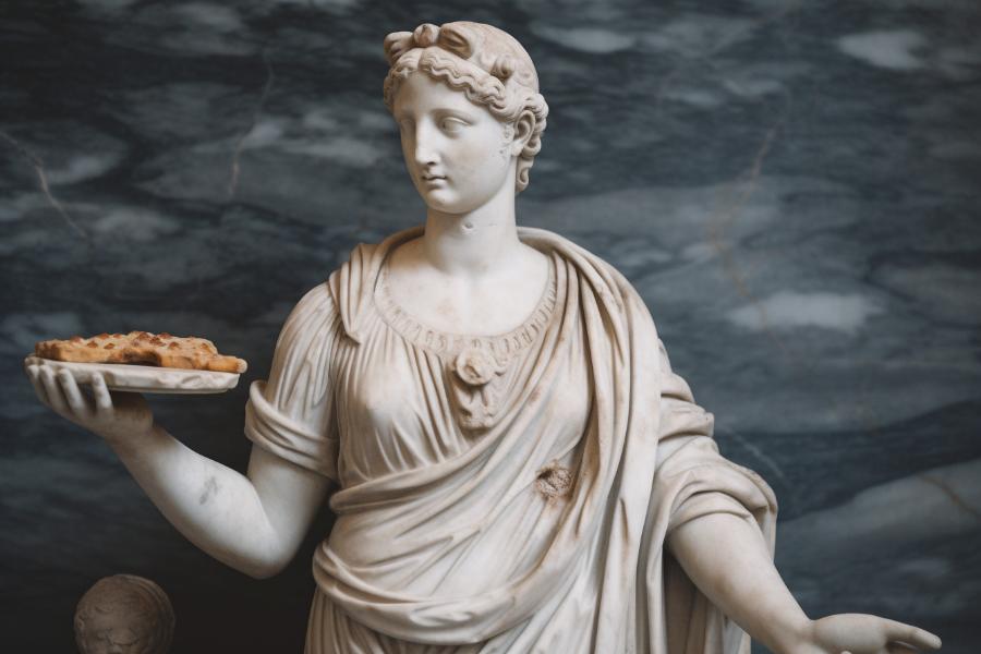 AI Generated Image for: Goddess Holds Secret to Perfect Pizza