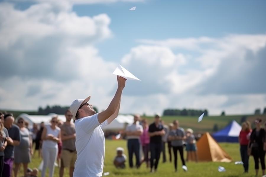 AI Generated Image for: Paper Airplane Throwing Added to the Olympics – Get Your Planes Ready